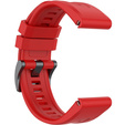 Pasek Silikonowy QuickFit 20mm do Garmin Fenix 5S/6S/7S/ 8 43mm, Czerwony