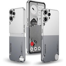 Etui do CMF Nothing Phone 2 Pro – kontrastowa obudowa z pełną ochroną - srebrne / szare