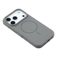 Etui silikonowe do iPhone 17 Pro Max - kompatybilne z MagSafe, antywstrząsowe, szare