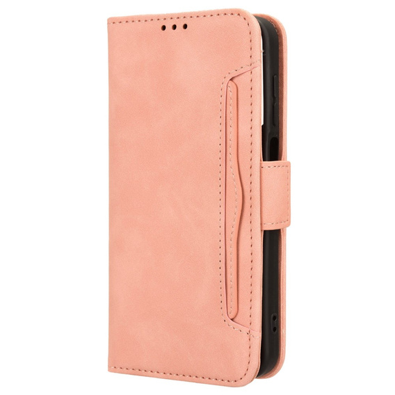 Etui z klapką do Samsung Galaxy M15 5G, Card Slot, różowe