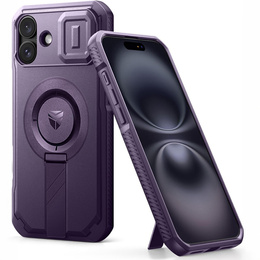 Etui Dexnor MagSafe do iPhone 16 Plus magnetyczne z przesuwaną osłoną aparatu – fioletowe