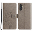 Etui z klapką do Samsung Galaxy A55 5G, Butterfly, szare