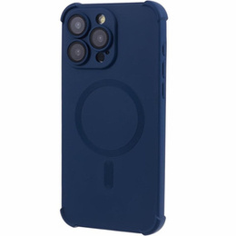 Etui silikonowe do iPhone 15 Pro, Magnetic, do MagSafe, granatowe