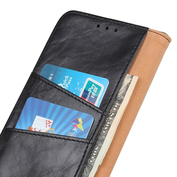 Etui z klapką do Huawei Y6P, Wallet Leather Case, czarne