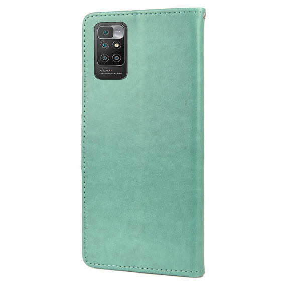 Etui z klapką do Xiaomi Redmi 10, Butterfly, zielone