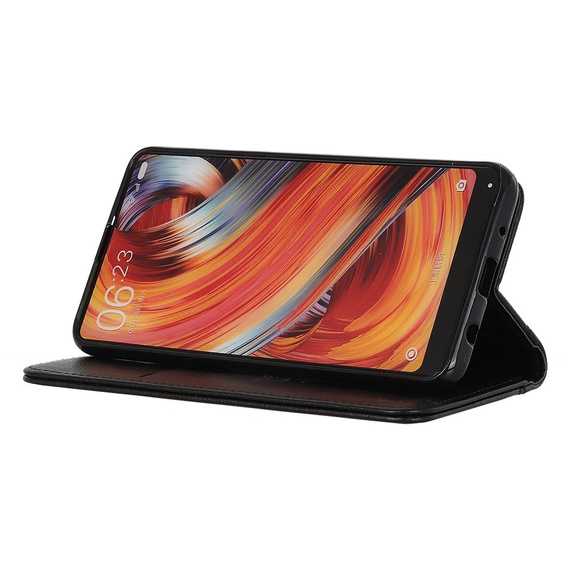 Etui z klapką do Motorola Moto G04 / G24 / G24 Power, Split Leather, czarne