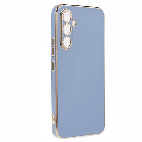 Etui do Samsung Galaxy A25 5G, Glamour CamShield, niebieskie + szkło 9H