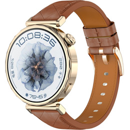 Elegancki pasek skórzany z klamrą do zegarków o szerokości mocowania 18mm – brązowy