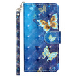 Etui z klapką do Samsung Galaxy A35 5G, Wallet, Butterflies niebieskie