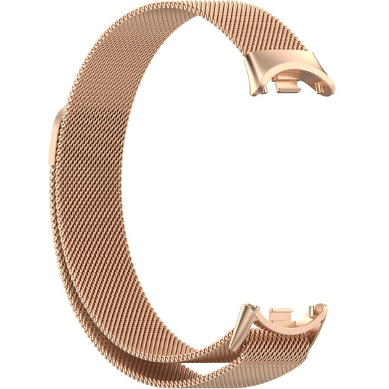 Pasek Bransoleta Milanese do Xiaomi Smart Band 10 / 9 / 8, Różowy Rose Gold