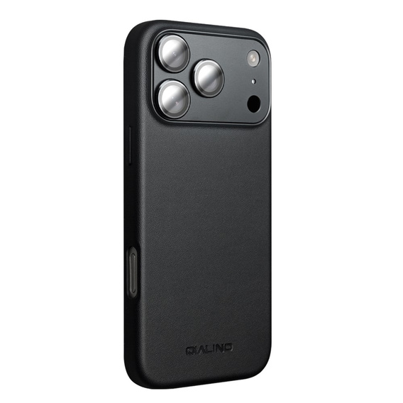 Etui QIALINO do iPhone 17 Pro, do MagSafe, z ochroną aparatu, czarne