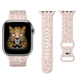 Pasek Silikonowy do Apple Watch 1/2/3/4/5/6/7/8/9/10/11/SE 38/40/41/42mm, Leopard, Różowy