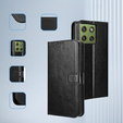 Etui z klapką do Motorola Edge 70, Crazy Horse Wallet, czarne