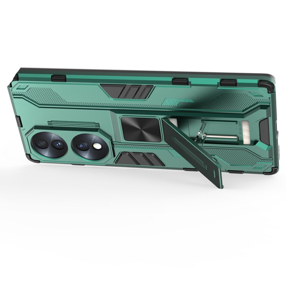 Etui do Honor 70 5G, Military kickstand, zielone