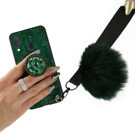 Etui Epoxy Gold Samsung Galaxy A20E - Green