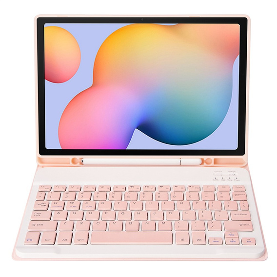 Etui z klawiaturą do Samsung Galaxy Tab S6 Lite 10.4" 2020/2022/2024, Pen Slot, różowe rose gold
