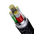 Baseus kabel Starspeed 3‑w‑1 USB‑A – USB‑C/Micro‑USB/Lightning 1,2 m 3,5 A - Czarny