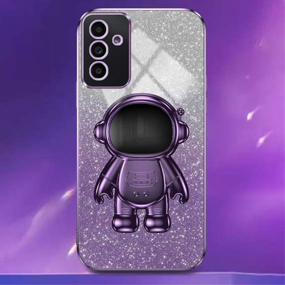 Etui do Samsung Galaxy A55 5G, Glitter Astronaut, fioletowe