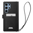 Etui Spigen Wallet "S" do Samsung Galaxy S25 Ultra, Czarne + Szkło Hartowane 9H