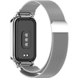 Bransoleta Milanese do Xiaomi Redmi Smart Band 2 / Xiaomi Smart Mi Band 8 Active, Srebrna