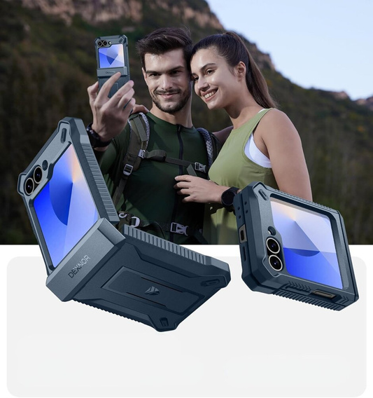 Etui pancerne do Samsung Galaxy Z Flip7 FE / Z Flip6, Dexnor, granatowe