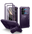 Etui pancerne do Samsung Galaxy S25, Dexnor Full Body (Two Frames), fioletowe