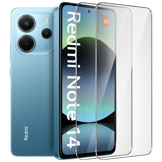 2x Szkło Hartowane do Xiaomi Redmi Note 14 5G / Poco M7 Pro 5G, ERBORD 9H Hard Glass, szybka