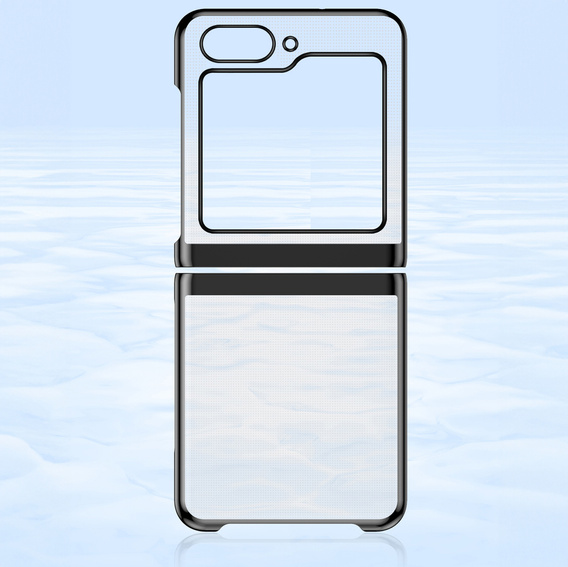 Etui do Samsung Galaxy Z Flip7 FE / Z Flip6, PC Case, przezroczyste / czarne