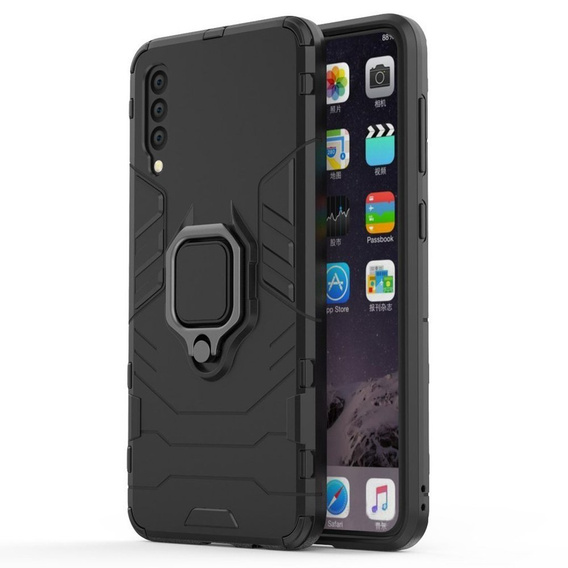 Etui do Samsung Galaxy A50/A50S/A30S, Kickstand Ring, czarne