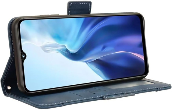 Etui z klapką do Xiaomi Redmi 15C 4G/LTE, Card Slot, granatowe