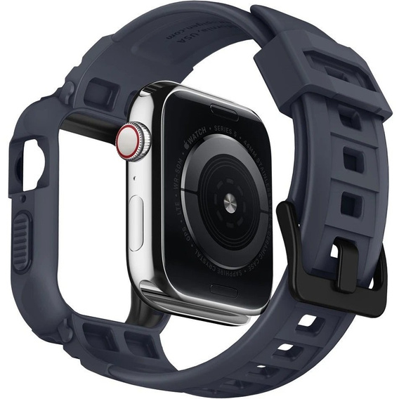 Pasek z etui Spigen do Apple Watch 4/5/6/7/8/9/SE 44/45mm, Rugged Armor Pro, charcoal grey