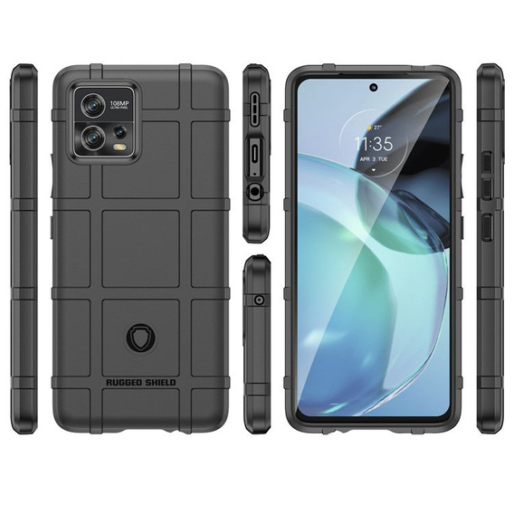 Etui do Motorola Moto G72 4G, Rugged Shield, czarne