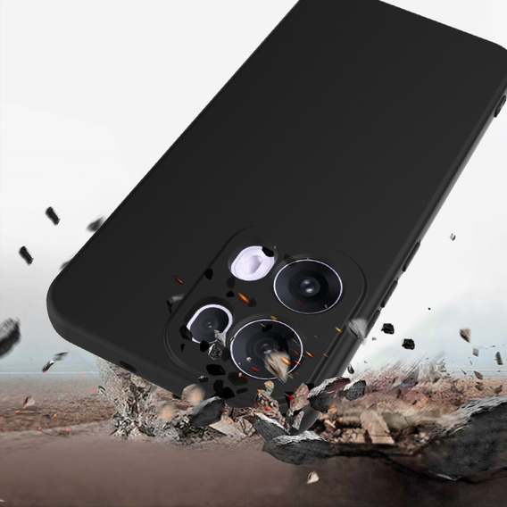 Etui silikonowe do Oppo Reno13 Pro 5G – czarne, kompatybilne z MagSafe, antywstrząsowe