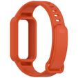 3x Pasek Silikonowy do Xiaomi Smart Band 9 Active / Xiaomi Redmi Band 3, Pomarańczowy, Jasny Zielony, Biały