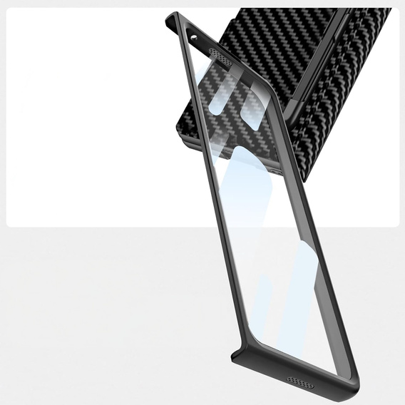 Etui portfelowe z klapką do Samsung Galaxy Z Fold 7 5G – carbon czarne