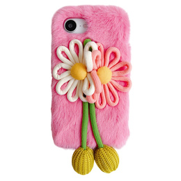 Etui do iPhone 16e, Floral Plush 3D, różowe