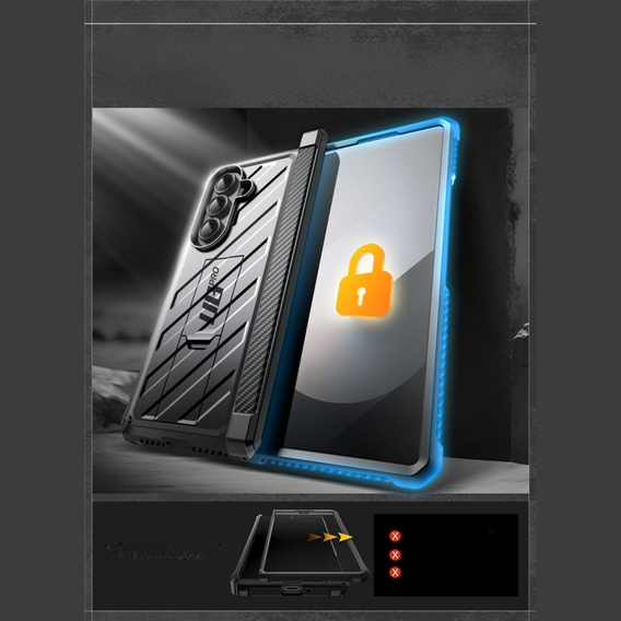 Etui Supcase Unicorn Beelte Pro do Samsung Galaxy Z Fold7 5G, Czarne