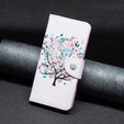 Etui z klapką do Motorola Moto G53 5G / G23 / G13, Wallet, Colorful Tree białe