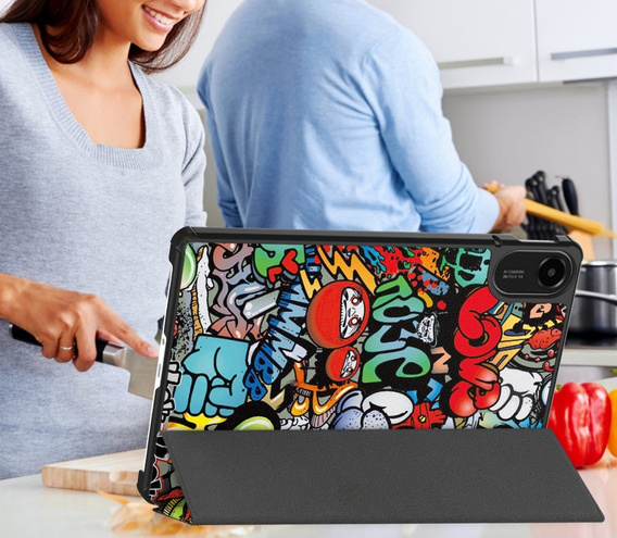 Etui z klapką i motywem graffiti do Xiaomi Redmi Pad 2