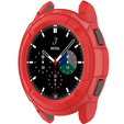 Etui z nakładką bezel ring do Samsung Galaxy Watch4 Classic 46mm, Czerwone