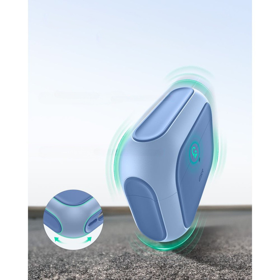 ESR Etui na słuchawki Airpods Pro 3, Orbit Halolock MagSafe, powder blue