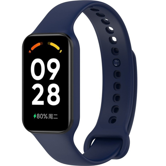Pasek Silikonowy do Xiaomi Redmi Smart Band 2 / Xiaomi Smart Mi Band 8 Active, Granatowy