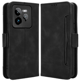 Etui z klapką do Realme GT 7 Pro, Card Slot, czarne