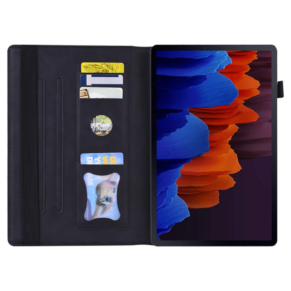 Etui biznesowe z eko-skóry do Samsung Galaxy Tab S10 Lite / S10 FE / S9 FE / S9 / S8 / S7 – czarne
