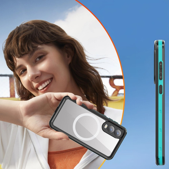 Redpepper – Wodoodporne etui z MagSafe do Samsung Galaxy S25 Edge - niebieskie
