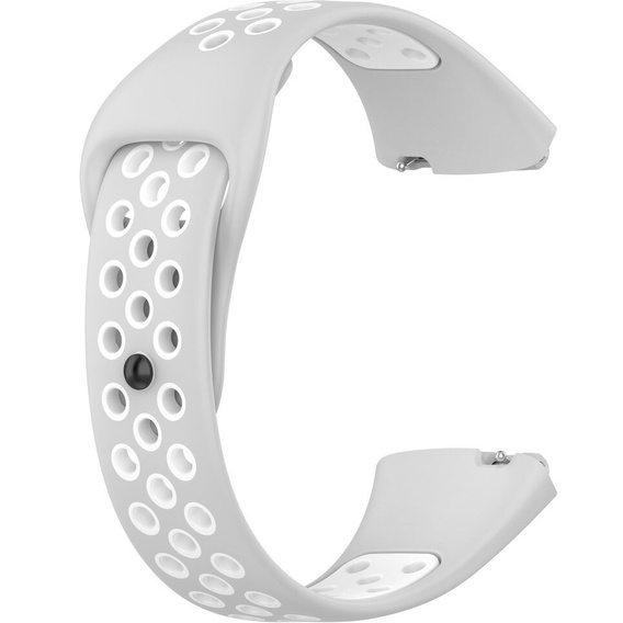 Pasek Silikonowy do Xiaomi Redmi Watch 3 Active, Szary / Biały