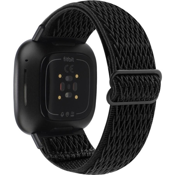 Pasek Nylonowy do Fitbit Versa 3/Versa Sense, Czarny