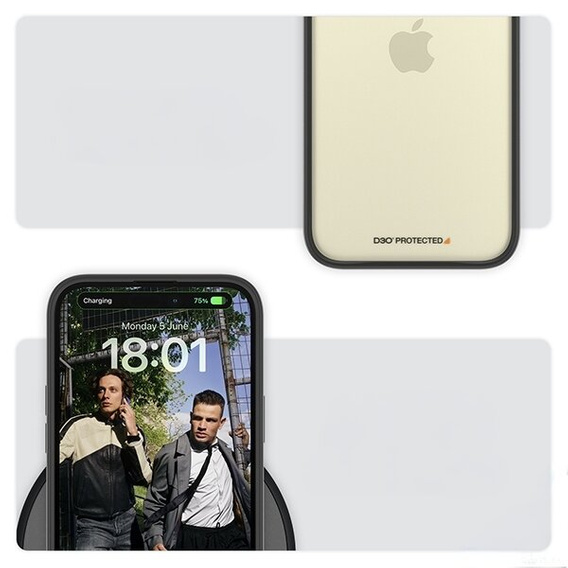 Etui PanzerGlass do iPhone 15 Plus, ClearCase, czarne / przezroczyste