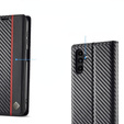 Etui z klapką do Samsung Galaxy A56 5G, Carbon LC.IMEEKE, czarne