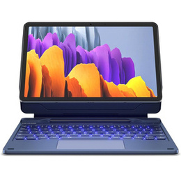 Etui z klawiaturą do Samsung Galaxy Tab S10 Lite / S10 FE / S9 FE / S9, Dexnor Magnetic Keyboard Touchpad, niebieskie